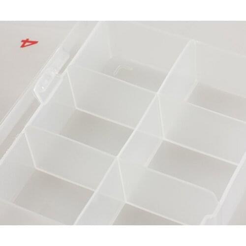 False Nail Tips Storage Box Clear Compartments Plastic Case EF