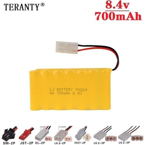 Upgrade 8.4v 700mah NiCD Battery For Rc Toys Cars Tanks Trucks Robots Guns Boats AA Ni-CD 8.4v Rechargeable Battery Pack 1pcs