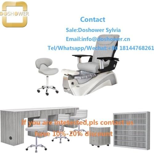Salon spa equipment and furniture package with uv gel light led nail for pedicure chairs set