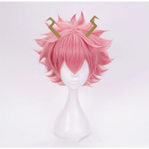 My Hero Academia Boku no Hero Academia Mina Ashido Wig Cosplay Costume Men Women Short Synthetic Hair Party Role Play Wigs