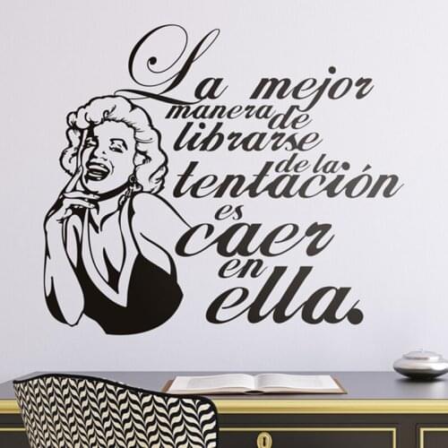 MARILYN MONROE PORTRAIT Vinyl Wall Decals Light Switch Stickers Black A13-074