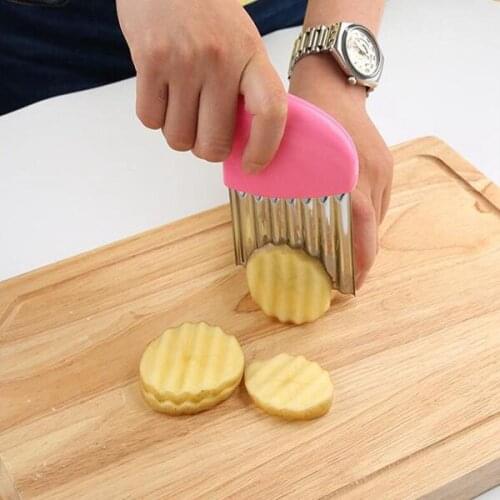 Wavy French Fries Cutter Stainless Steel Potato Slicer Vegetable Chopper Veggie Slicer Durable Kitchen Gadgets Cutter
