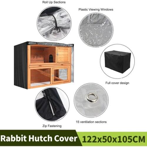 Modern Simplicity Rabbit Hutch Cover With Zipper Fastening Waterproof Windproof Pet Bunny Cage Dust Cover Outdoor Without Cage