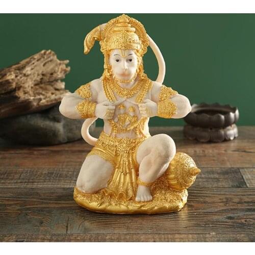 Hanuman Buddha Figurine Southeast Asian Style Monkey Sculpture Entrance Decor Miniature Home Office Ornament