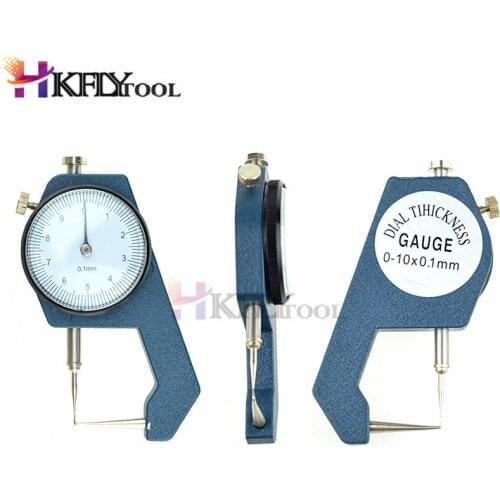 Dial Thickness Gauge Curved Tip 0-10mm/0.1mm For Hollow Pipe Or Circular Tube Caliper Gauge Measuring Tools