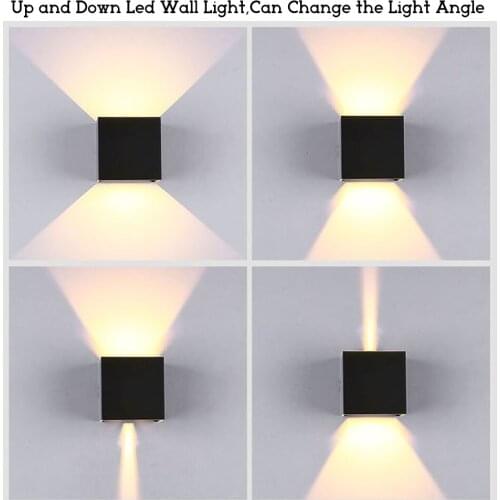 Outdoor wall led lights angle adjustable porch led light waterproof IP65 wall sconce White/black cube led wall mount Lamps