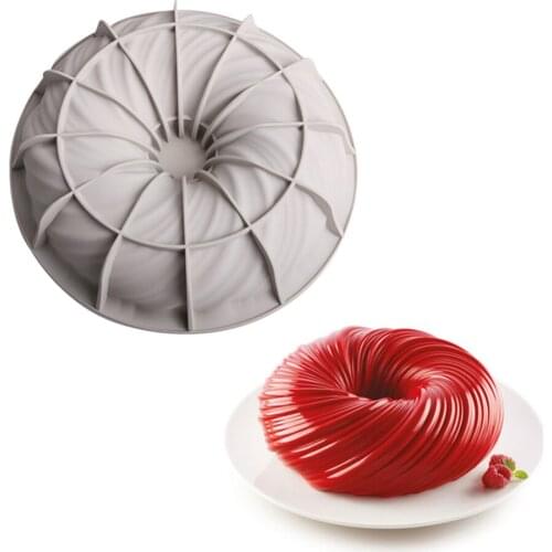 Swirl Shape Silicone Mold Donut Cake Mold Dessert Mold Cake Decoration Tools Cake Tools Pastry Pan