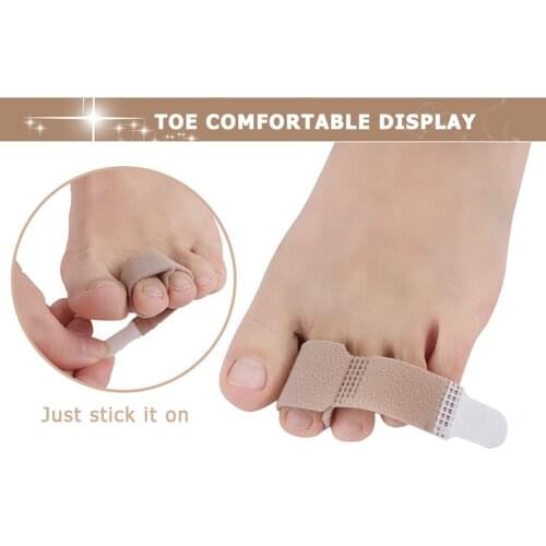 Toe Finger Straightener Separator Bandage Fabric Hallux Valgus Corrector Bandage Toe Separator Splint Wraps Foot Care Tool