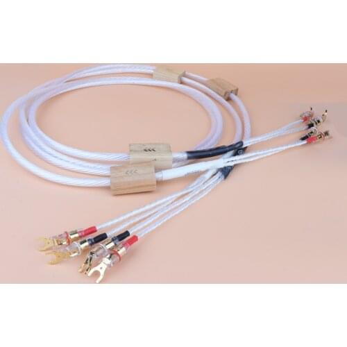 High quality 2.5M Odin Speaker cable with spade plug brand new hifi speaker cable
