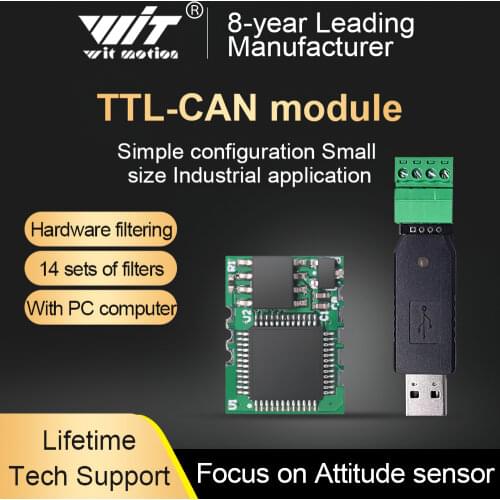 WitMotion USB to CAN module, TTL to CAN bus communication, Serial to CAN Converter, Two-way Transmission Analyzer Transceiver