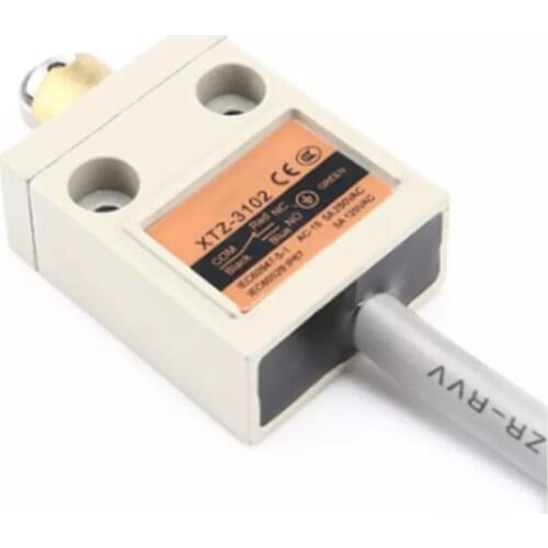 XTZ-3102 IP67 4Wire Roller Lever Plunger Limit Switch SPDT NO+NC Copper wire 3 Meter