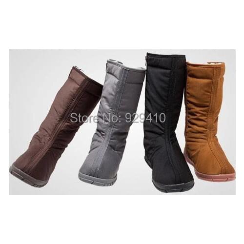 Unisex EU36~EU47 buddhist shaolin monks Winter warm shoes boots kung fu martial arts meditation Lay 4colors black/gray/yellow