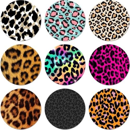 Leopard cheetah Icons Pins Badge Decoration Brooches Metal Badges For Clothes Backpack Decoration 58mm
