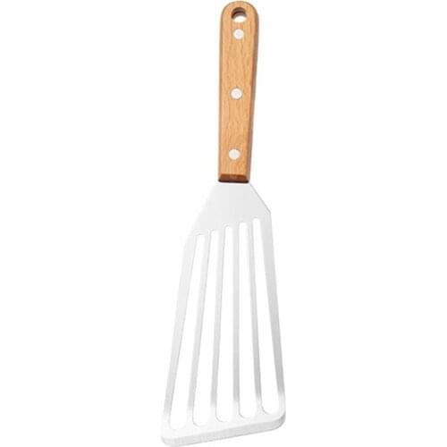 1pc Cooking Turner Stainless Steel Slotted Cooking Utensil Cooking Spatula Kitchen Supplies Cooking Tools Accessories