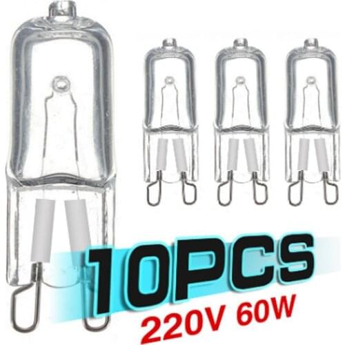 10Pcs G9 Halogeen Lampen G9 220V 20W /40W / 60W Capsule Led Lamp Lampen Geplaatst Kralen Kristallen Lamp Halogeenlamp