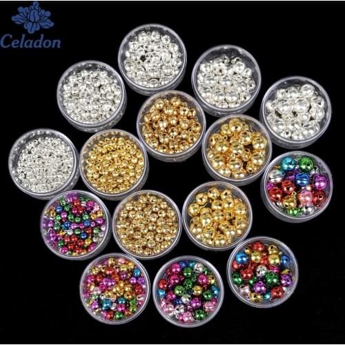 20-100Pcs Gold/Silver/Mix Colors jingle Bells Pendants Hanging Christmas Tree Ornaments For DIY Christmas Decoration Gift