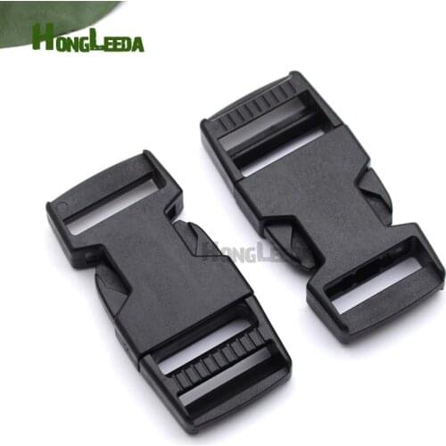 20pcs/lot HLD/M232-25mm 1inch black POM plastic buckles side release paracord buckles for backpack webbing strap free shipping