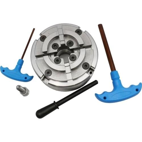 KP125 4-Jaw Self-Centering Chuck For Wood Lathe High Precision Woodworking Chuck 5 Inch 125MM Thread M40x2 Clamping 20-100MM