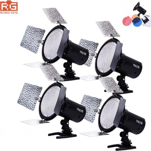 4PCS YONGNUO YN216 YN-216LED lamp studio video light photography light color temperature for Canon Nikon Sony Camcorder DSLR
