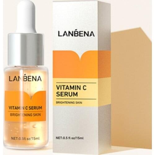 4PCS LANBENA Vitamin C Whitening Face Serum Hyaluronic Acid Face Care Cream Snail Remover Freckle Speckle Fade Dark Spots