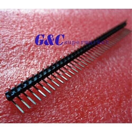 50 pcs 1x40 pin 2.54mm rectangular single row male connector electronics accessories compatible board tantalum diy electronics
