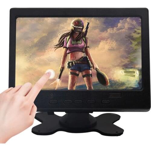 7 Inch IPS LCD Touch Monitor for Raspberry Pi HDMI+VGA+AV Interface Display Capacitive Touch Screen Module Car Backup Reverse