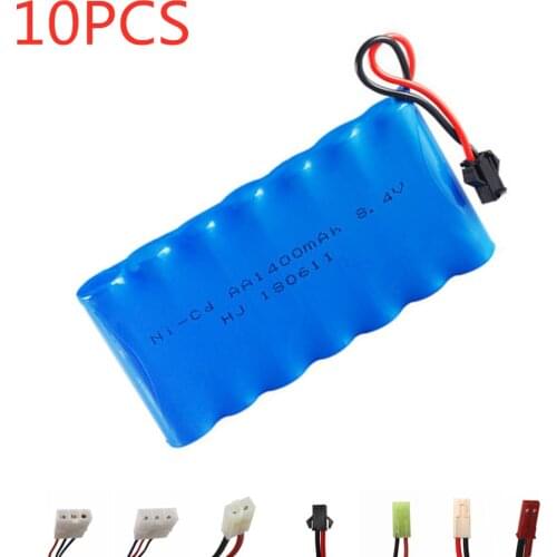 8.4v 1400mAh NiCD Battery For Rc toy Car Boat Tanks Gun Trains Robot Ni-CD AA 700mah 8.4v Rechargeable Battery 10Pcs for rc boat