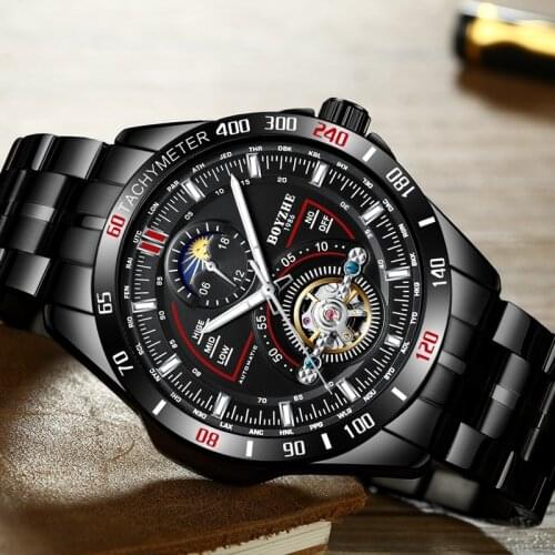 BOYZHE Mens Stainless Steel Watch