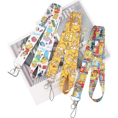 ER207 Cartoon Icons Style Anime Lovers Key Chain Lanyard Neck Strap For USB Badge Holder DIY Hang Rope Gifts For Child Kid