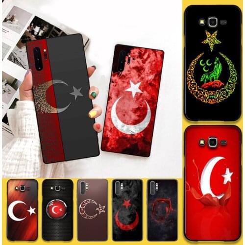 Republic Turkey Flag Ankara DIY Painted Bling Phone Case For Samsung Note 7 8 9 10 Lite Plus Galaxy J7 J8 J6 Plus 2018 Prime