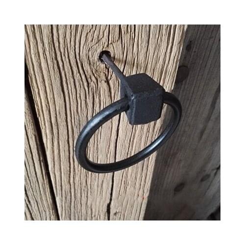 Cast iron antique door knocker pull hand door hoop handle old elm door iron door knocker increase thickening iron ring