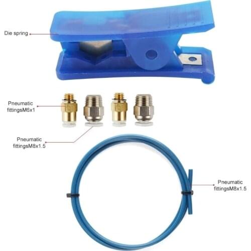 3D Printer Parts Ender 3 V2 CR Perforated Pneumatic Connector Tracheal Set Push to Connect PTFE Tube 6.56ft Tube Cutter Die
