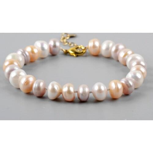 Elegant Pearl Women Bracelet 6mm Freshwater Pearl Beads Daily Bracelet Friend Gifts Bracelet Natural Pearl Wedding Bracelet