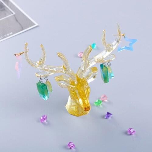 Jewelry Display Resin Mold Big Antler Tree Branch Rack DIY Resin Epoxy Silicone Mold Jewelry Tray Mold For Jewelry Making Tools