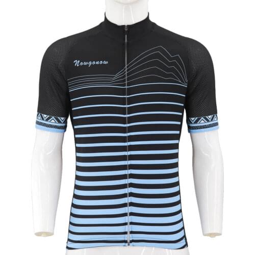 Summer Mens Classic Mountain Cycling Jersey Black Blue Short Sleeve Road Mountain Bike Wear Clothes MTB Clothing