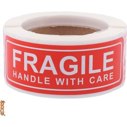 Hot Sale 150Pcs/roll New 1 X 3 Inch Fragile Label Sticker Handle With Care Thank You Warning Sign Label