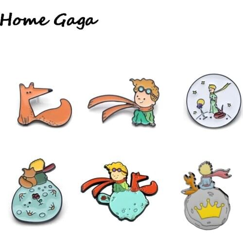 Homegaga Cartoon Prince Badges Metal Brooches Lapel Collar Pin T-shirt Jacket Skirt Hat Bag Badge Brooches Jewelry Gift D2800