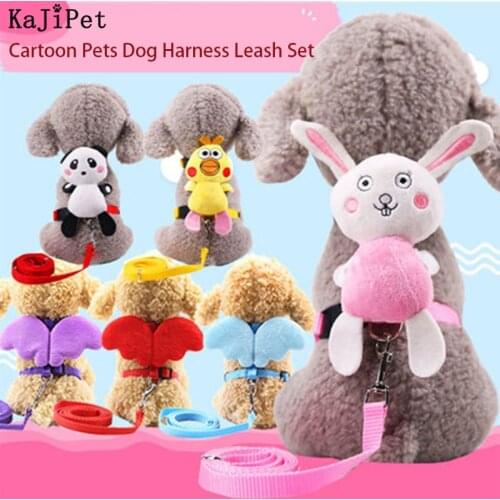 I-Shaped Pet Dog Harness Vest Leash Doll Harness Leash For Dog Running Wing Harness Dog Collar Leash For Small Medium Puppy Cats