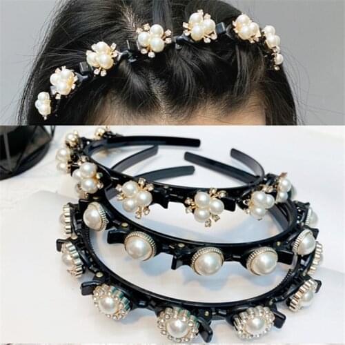 Simulation Pearl Women Hairbands Korean Handmade Flower Headband For Girl Hair Accessories Fashion Wedding Jewelry