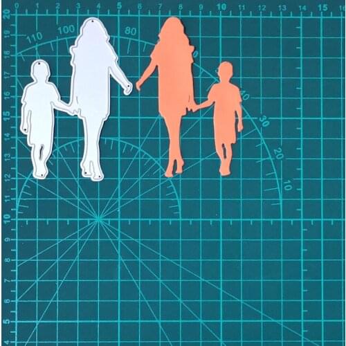 Mother/Son Mom/Boy Metal Cutting Dies Real Picture Cut Die Scrapbook Paper Craft Knife Mould Blade Punch Stencils Dies 2020 New