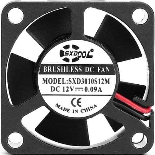 Micro Fan 30mm 3cm 2pcs/lot SXDOOL 12V 2Pin 3010 30*30*10mm 30mm DC Cooler Motor Heatsink Cooling Fan Sleeve Bearing