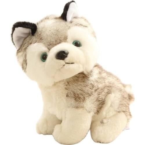 16cm New Stuffed Animal Soft Plush Small Siberian Husky Dog Puppy Cute Toys Little Dog Doll Kids Gift