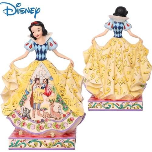 New Disney Genuine Snow White Action Figure Collection Model Toys Boxed Princess Anime Figures Cute Resin Dolls Decor Kids Gifts