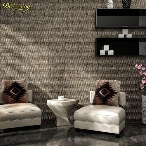 Beibehang Plain non wovens wallpaper solid color simple modern living room bedroom study TV background papel de parede