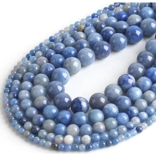 Wholesale Natural Stone Blue Aventurine Round Beads 4/6/8/10/12mm For Jewelry Making DIY Jewelry Bracelet Necklace