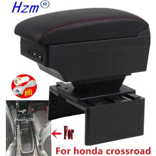 For Honda crossroad Armrest box For honda crossroad Car Armrest box Retrofit parts Interior Storage box accessories USB LED