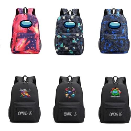 Hot Among of Us Backpacks Small Bags Unisex Candy Colors Oxford Waterproof Cute Kawaii Boys Girls School Bags for Birthday Gift