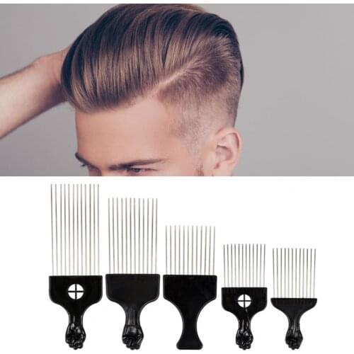 Insert Comb Professional Hair Grooming Steel Needle Hairdressing Teeth Comb for Barbers High Quality Insert Hair Pick Fork Comb