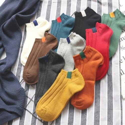 Special offer explosion cotton retro shallow mouth female socks casual Harajuku cute design funny socks girls warm winter socks
