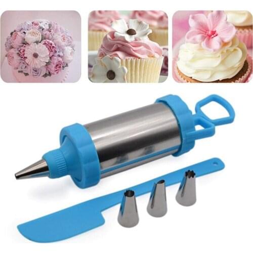 Piping Tips with Syring Cake Baking Decorating Tools Kit Metal Dessert Decorative Pastry Icing Piping Nozzles DIY Baking Tools
